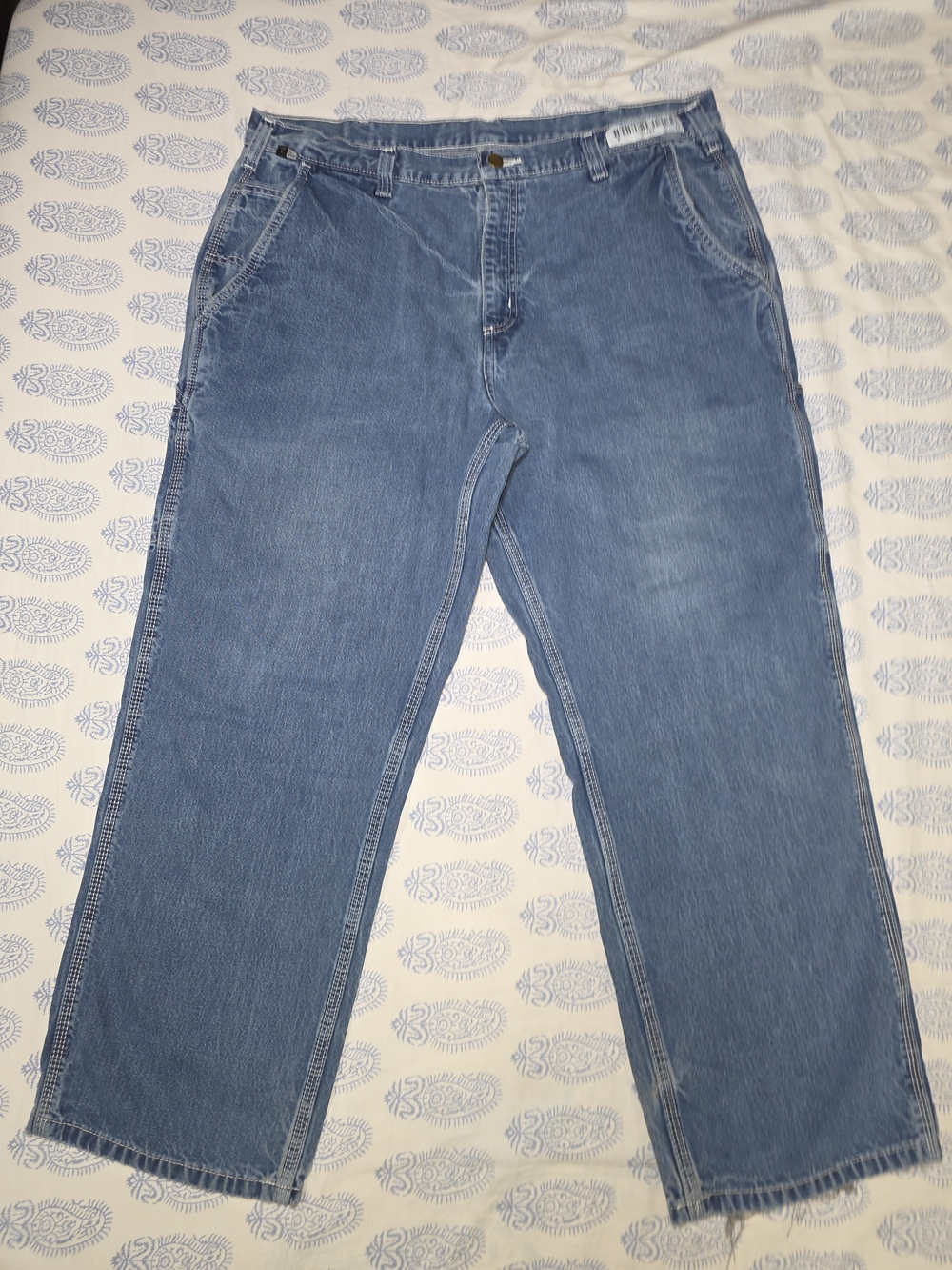 Men's Blue Classic Straight-Leg Jeans